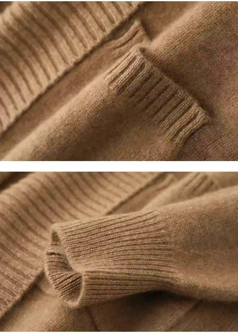 Welity Womens Oversized Cardigans Knit Open Front Cardigan Sweater with Pockets