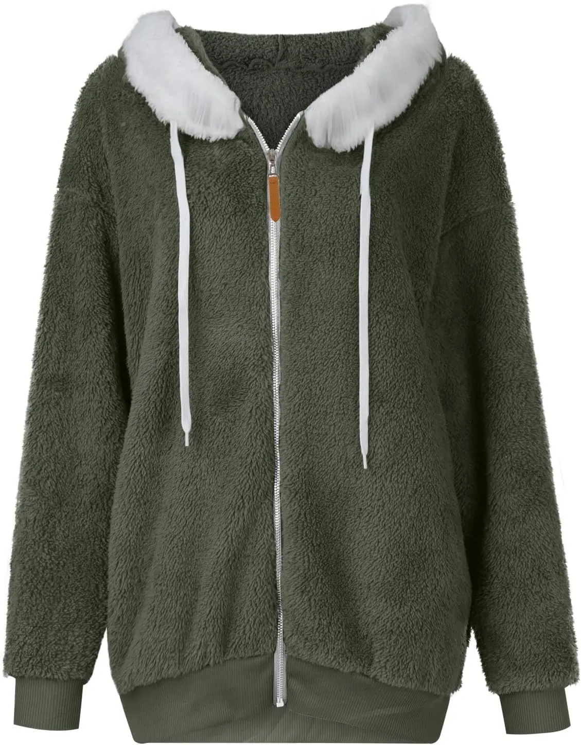 Winter Coats for Women Hooded Sherpa Jacket Fleece Oversized Trendy Color Block Jackets Warm Outerwear 2024