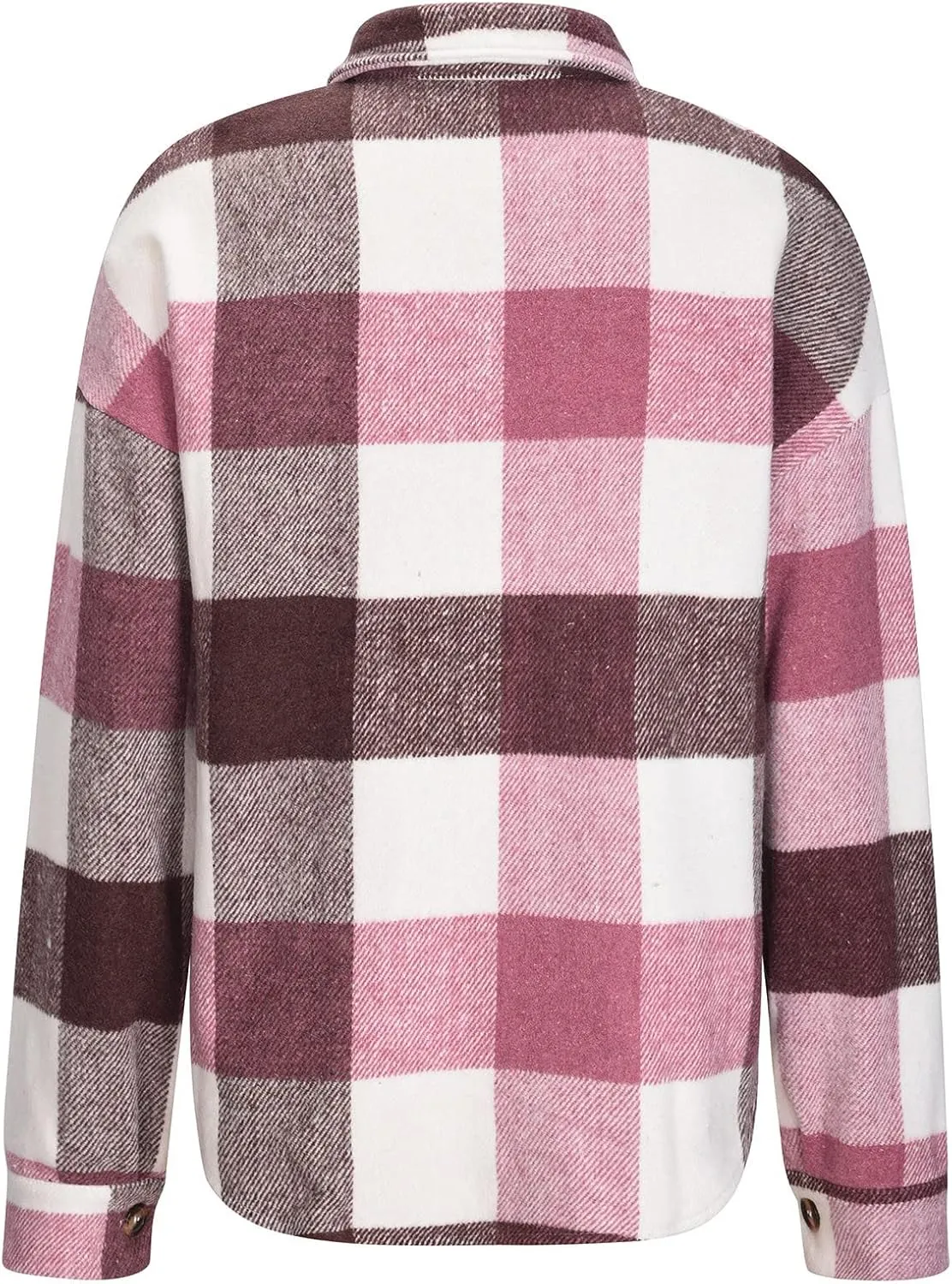 Winter Coats for Women Long Sleeve Plaid Shirts Flannel Lapel Button Down Casual Jacket Loose Outfit Coats