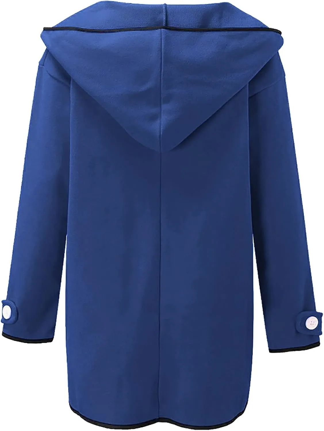 Winter Trench Coat for Women Casual Button Wool Blend Pea Coat Long Sleeve Notch Lapel Oversized Cardigan Jackets