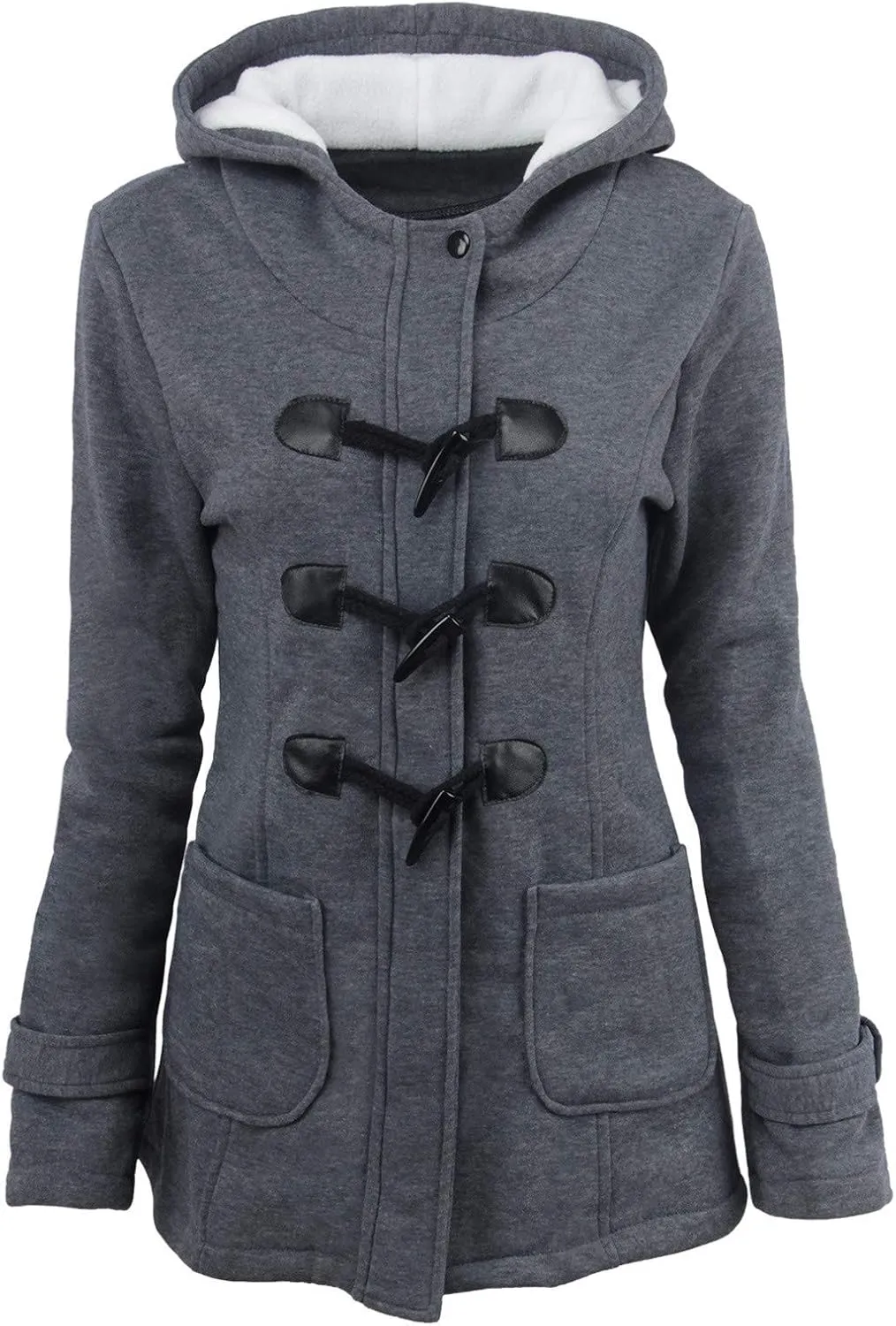 Women 2024 Winter Coat Plus Size Thicken Warm Wool Blend Windbreaker Jackets Fashion Fleece Lined Trench Coat Overcoats