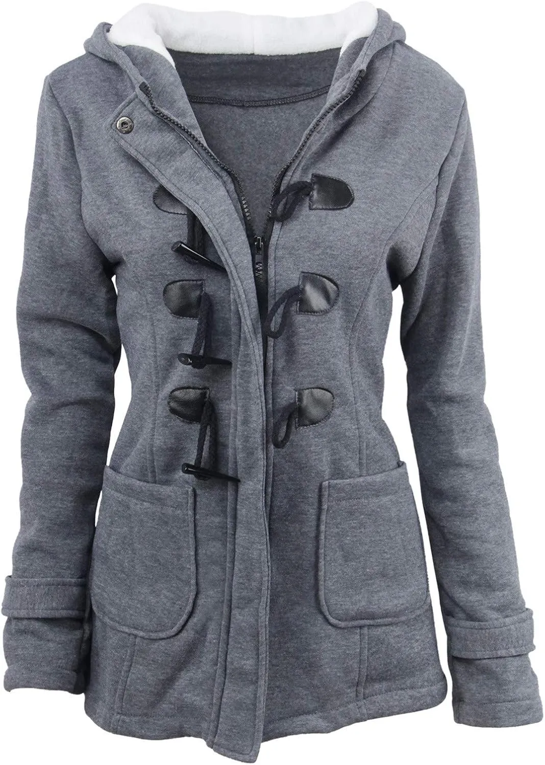 Women 2024 Winter Coat Plus Size Thicken Warm Wool Blend Windbreaker Jackets Fashion Fleece Lined Trench Coat Overcoats