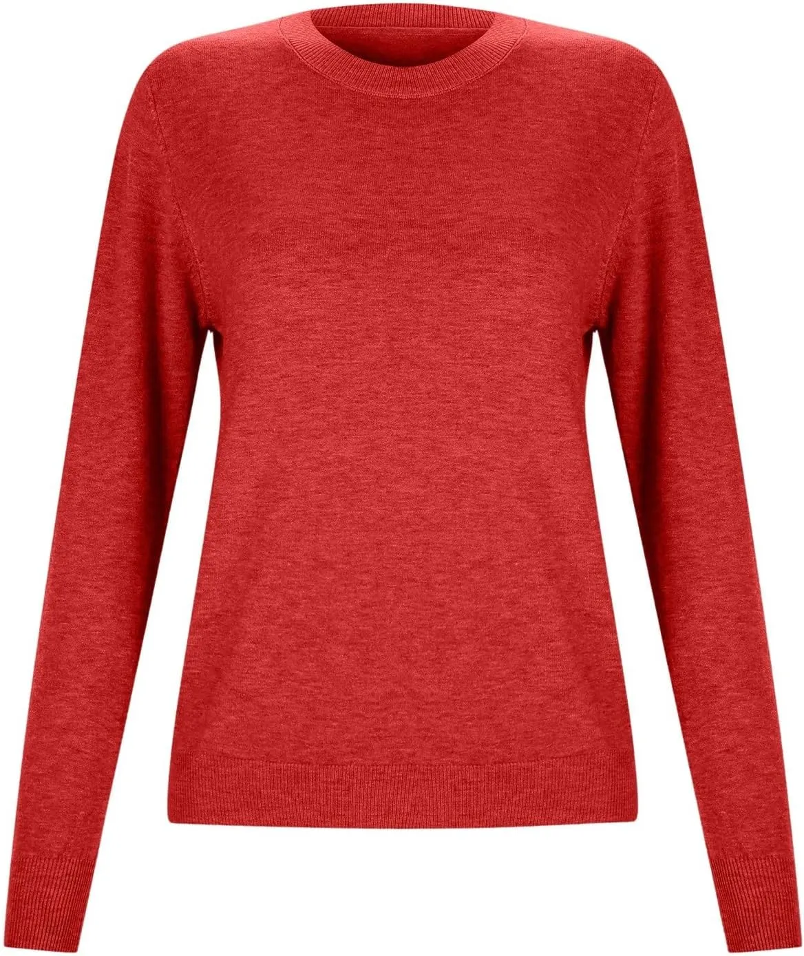 Women Cropped Pullover Sweatshirt Solid Crewneck Long Sleeve Knitted Pullover Sweater Casual Loose Fit Outfits
