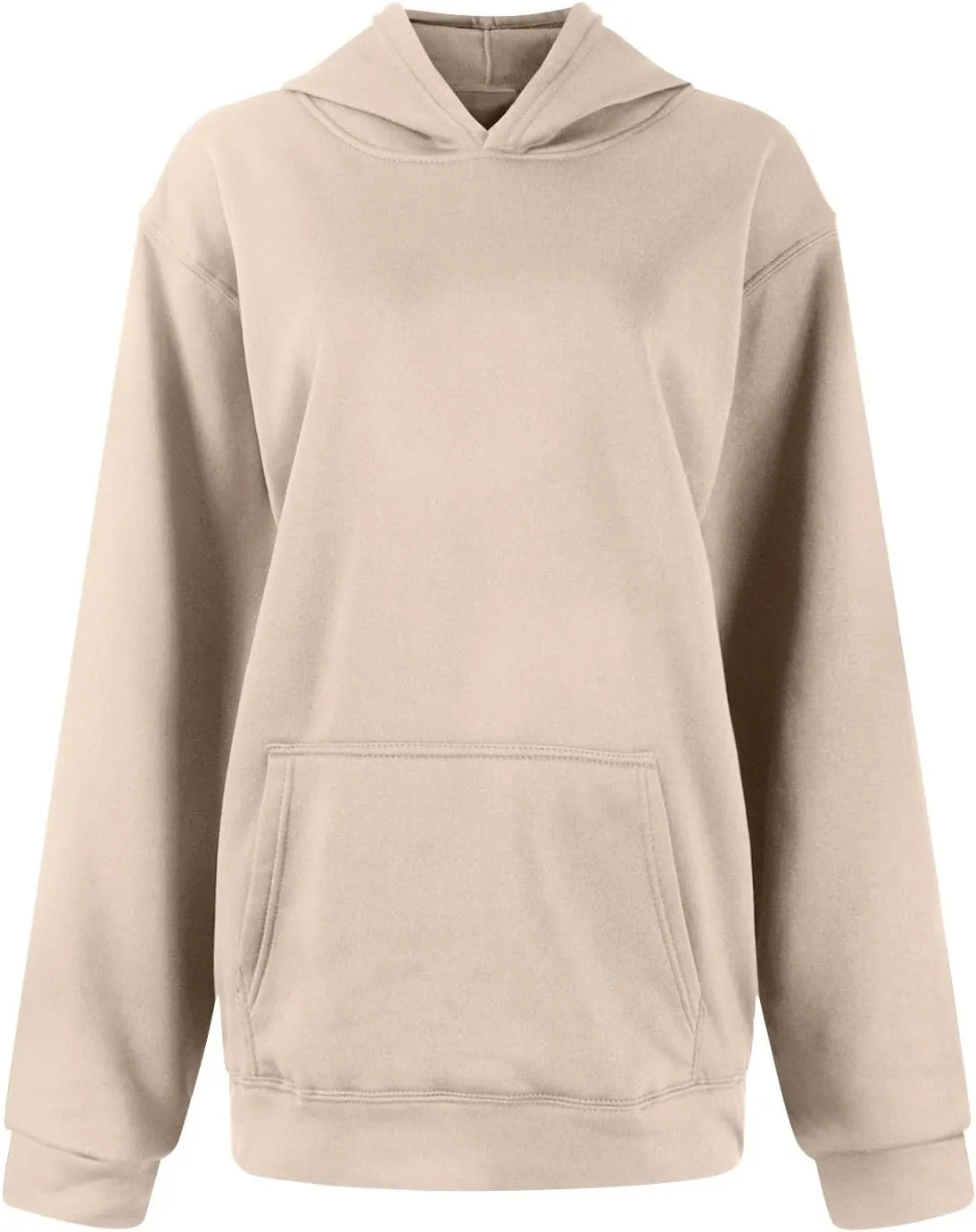 Women Oversized Hoodie Fleece Y2K Hoodie with Kangaroo Pockets Casual Fall Sweatshirts Long Sleeve Preppy Sweatshirt