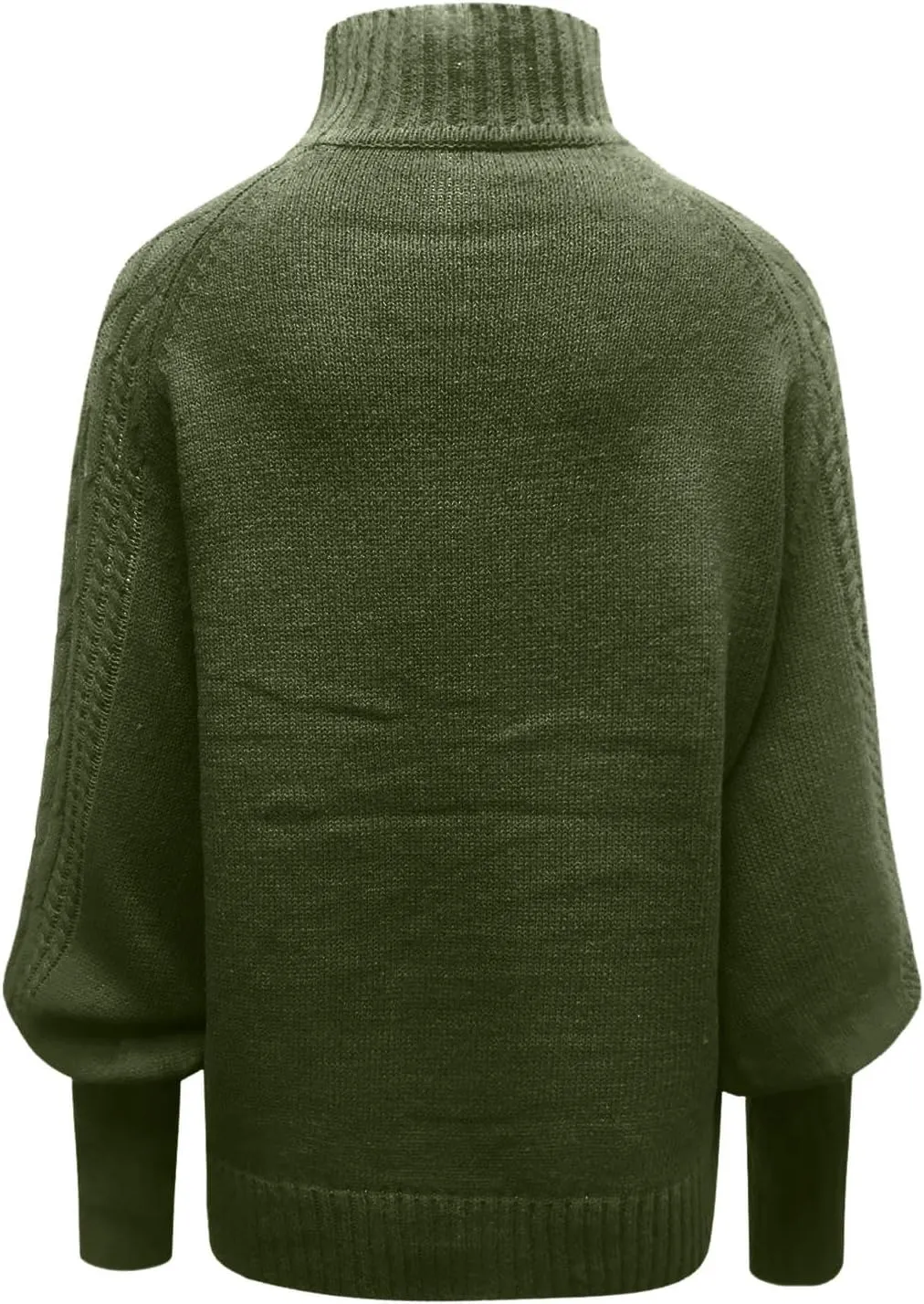 Women's 2024 Fall Long Sleeve Sweaters Cable Knitted Turtleneck Oversized Pullover Tops Fall Winter Comfort Sweaters