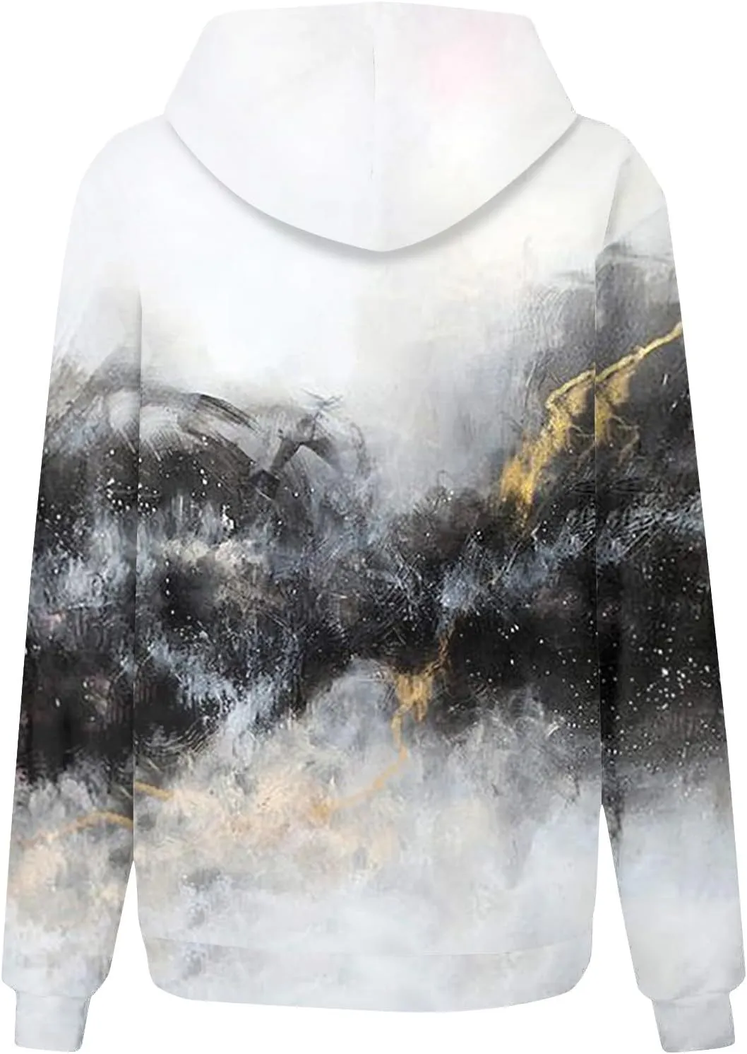 Womens Autumn Sweatshirts 2023 Casual Ethnic Style Print Hooded Tops Long Sleeve Loose Fit Vintage Sweatshirt
