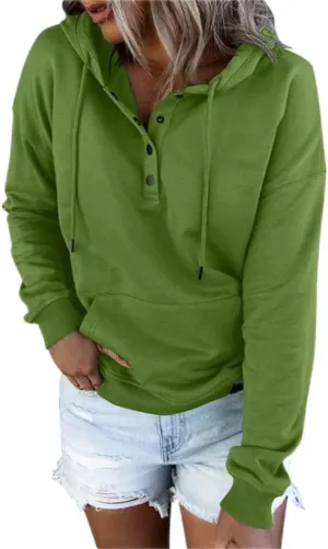 Womens Casual Hoodies Pullover Tops 2024 Spring Drawstring Long Sleeve Sweatshirts Clothes with Pockets