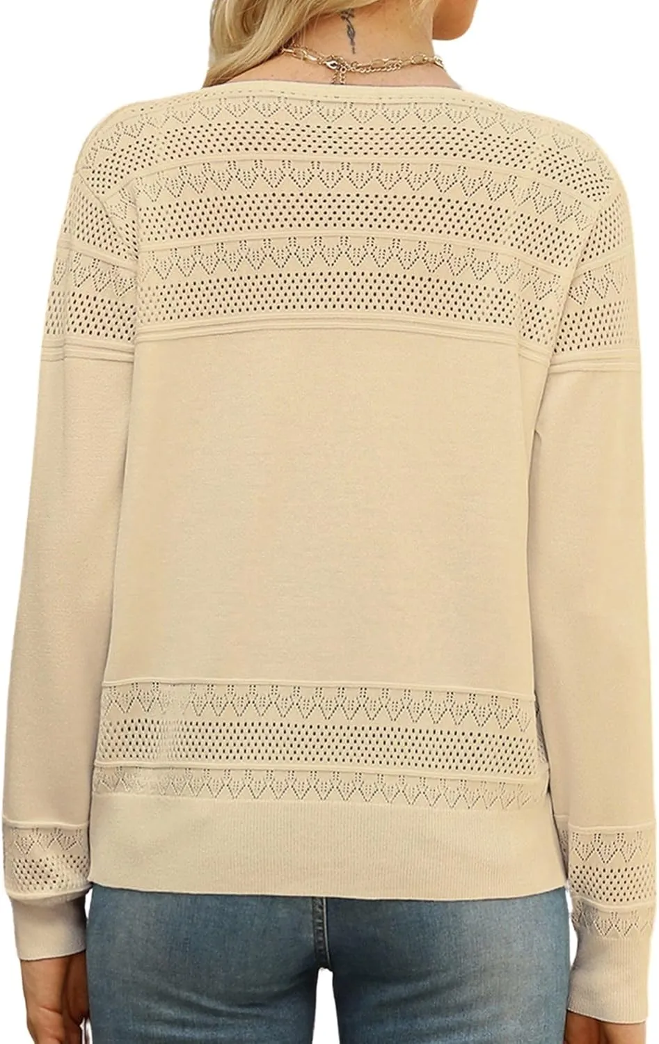 Women's Cropped Cardigan Sweaters Long Sleeve V-Neck Button Down Lightweight Sweaters