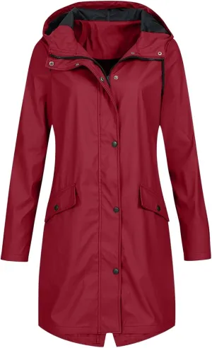 Women's Down Jacket Long Quilted Puffer Coat Warm Hooded Slim Fit Outerwear Lined Jacket Coat
