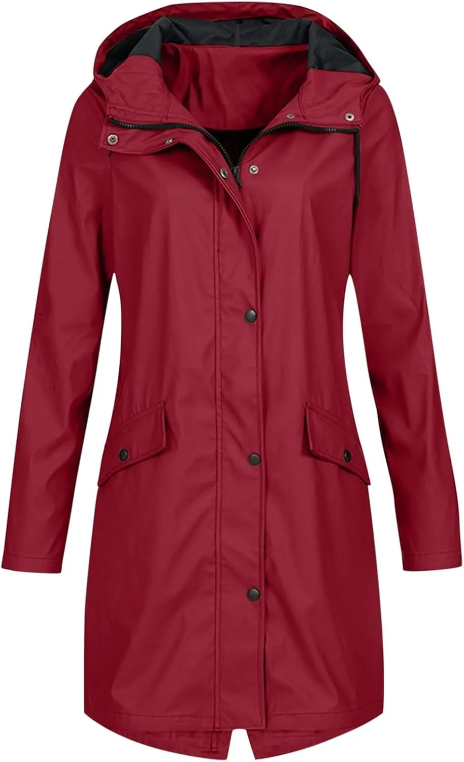 Women's Down Jacket Long Quilted Puffer Coat Warm Hooded Slim Fit Outerwear Lined Jacket Coat