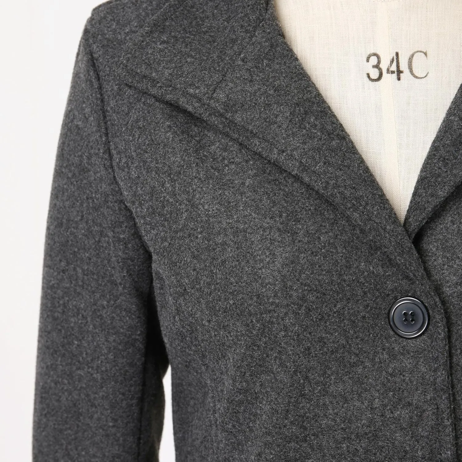 Women's Elegant Blazers Single Breasted Coat 2024 Winter Mid Woolen Overcoat Work Office Pea Jackets Overcoats