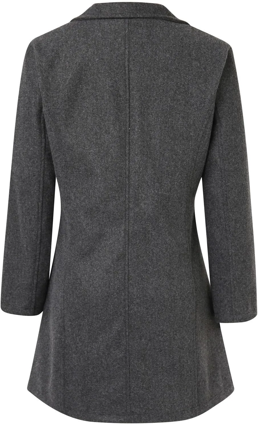 Women's Elegant Blazers Single Breasted Coat 2024 Winter Mid Woolen Overcoat Work Office Pea Jackets Overcoats
