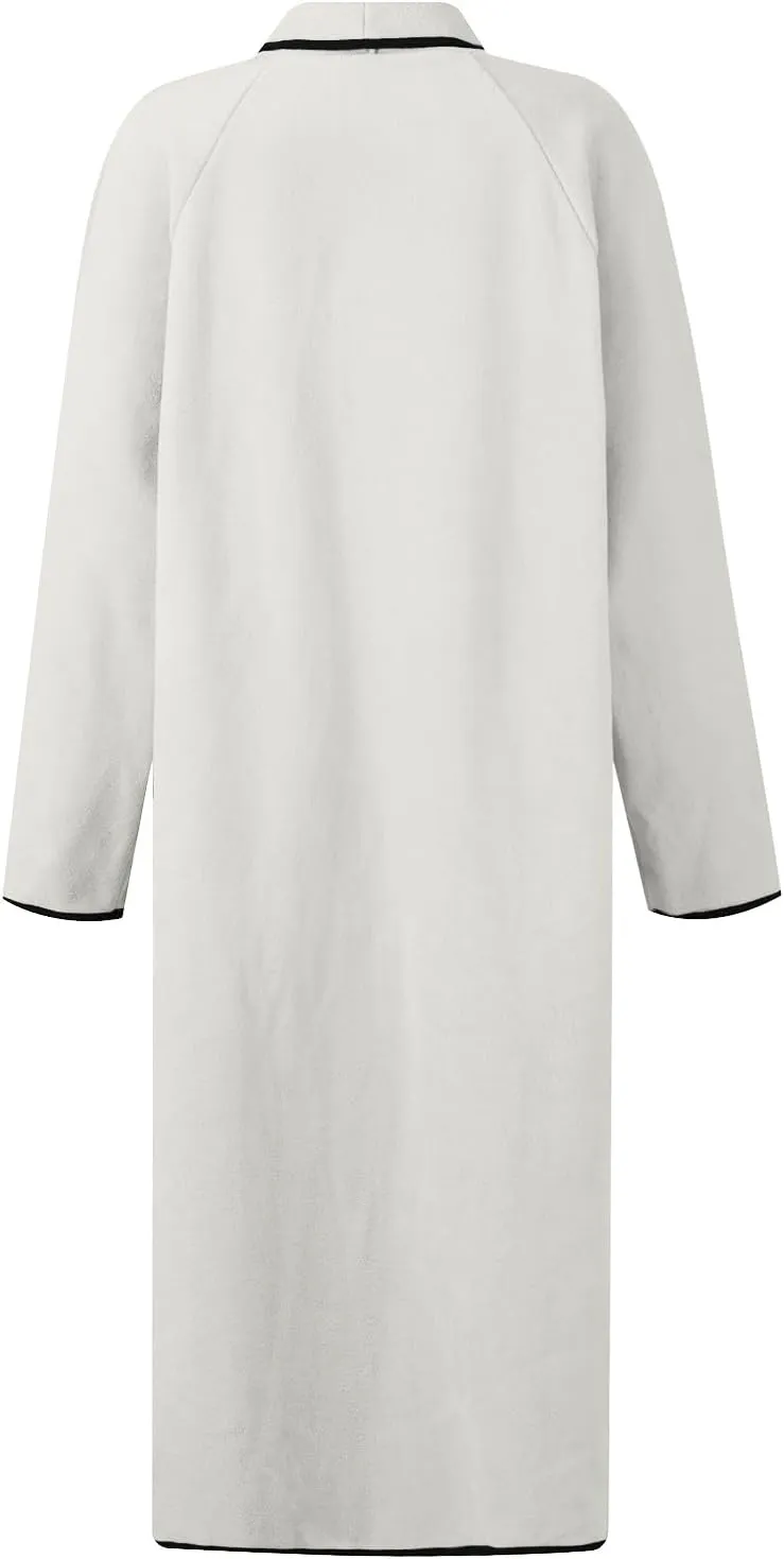 Women's Fall Coats 2025 Coats Double Breasted Slim Long Trench Coat With Belt Warm Winter Overcoat, M-2XL