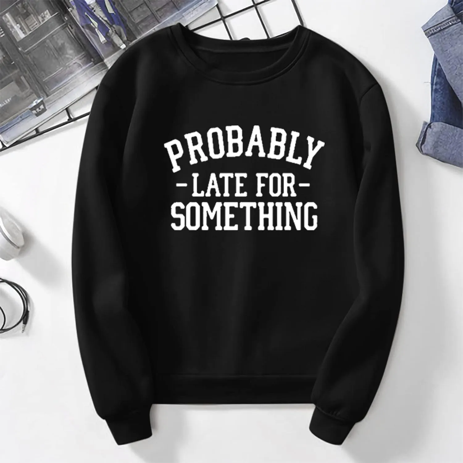 Women's Fashion Sweatshirt Letter Print Long-sleeved Hooded Sweatshirt Casual Soft And Temperament Blouse Pullover