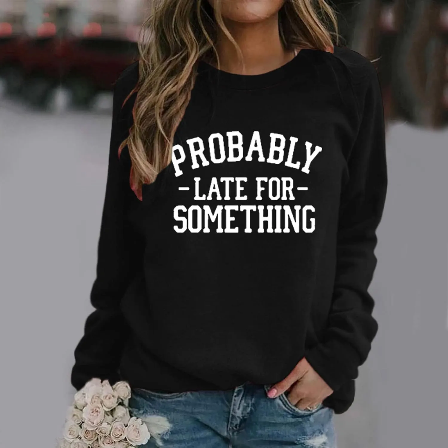 Women's Fashion Sweatshirt Letter Print Long-sleeved Hooded Sweatshirt Casual Soft And Temperament Blouse Pullover