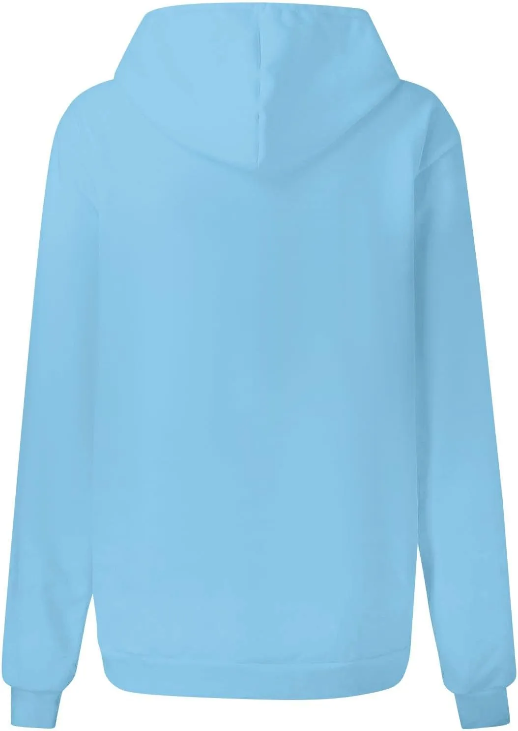 Womens Fleece Button Oversized Sweatshirt Drawstring Lightweight Baggy Hoodie Drop Shoulder Hooded Pullover w/Pockets
