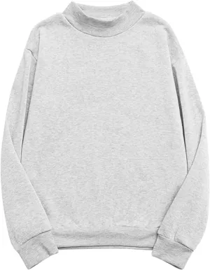 Womens Fleece Sweatshirts Long Sleeve Casual Pullover Tops Comfortable Loose 2024 Fall FashionSweatshirt