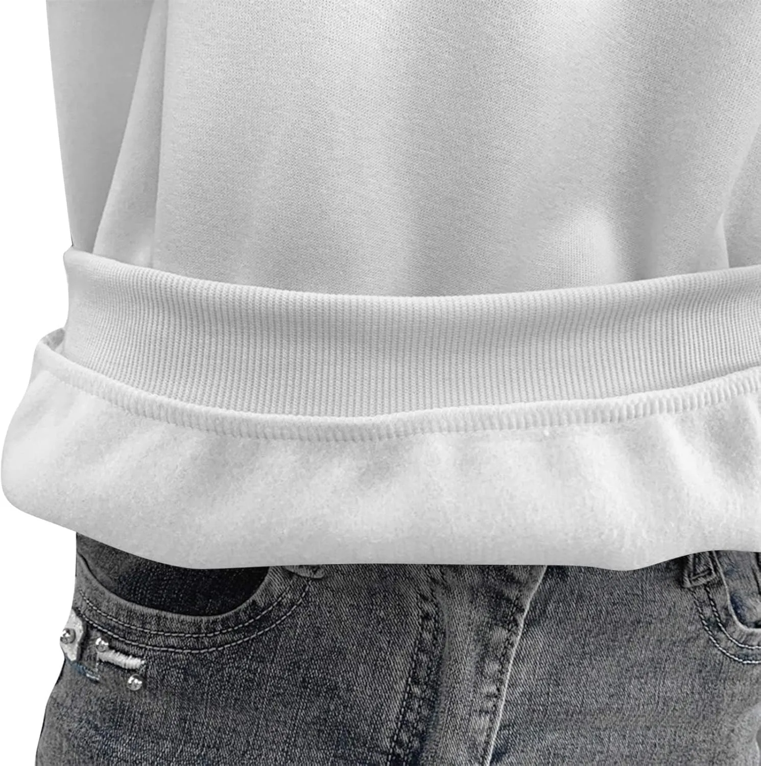 Womens Fleece Sweatshirts Long Sleeve Casual Pullover Tops Comfortable Loose 2024 Fall FashionSweatshirt