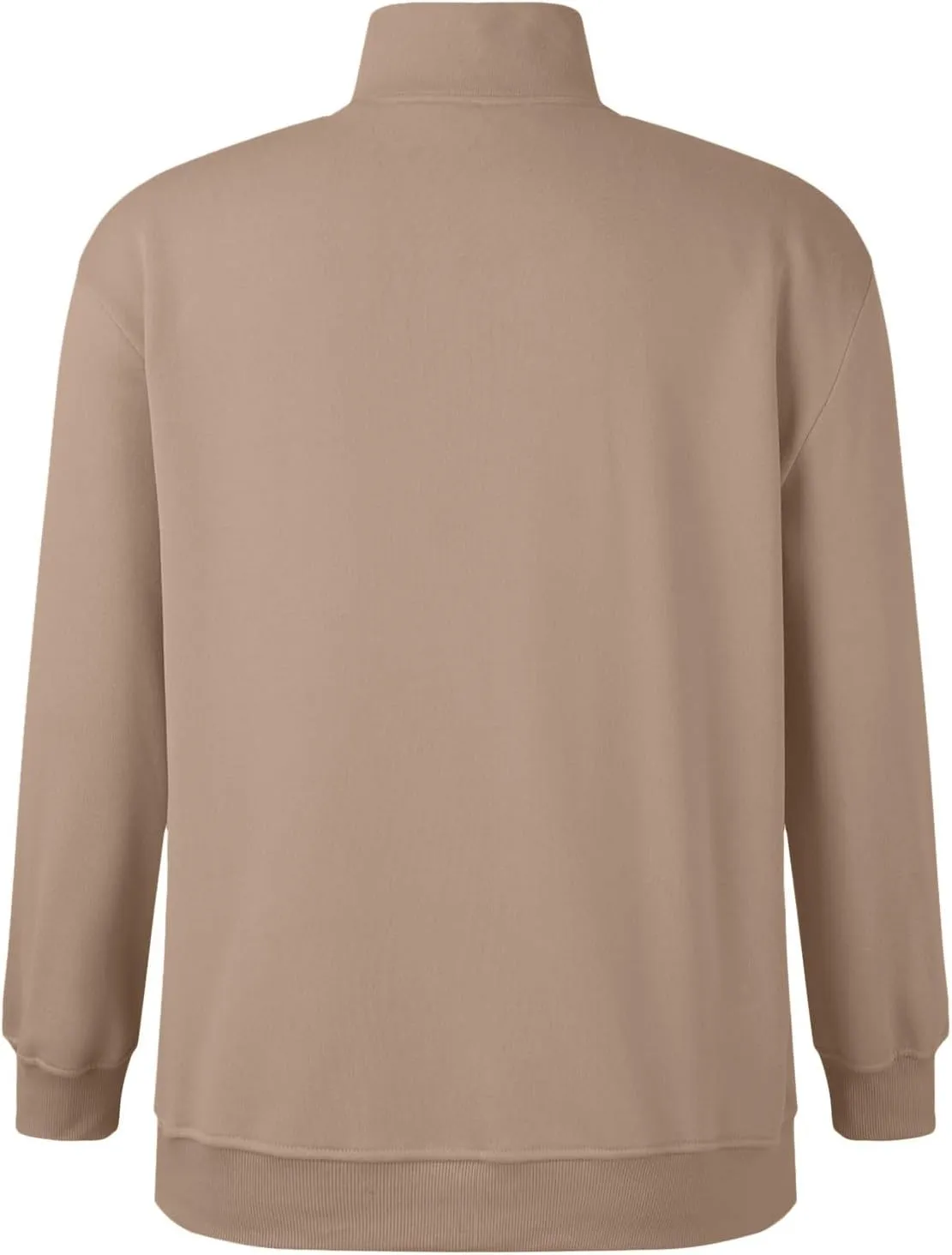 Womens Half Zip Sweatshirts Oversized Loose Long Sleeve Fleece Trendy Pullover Workout Warm Tops with Pocket