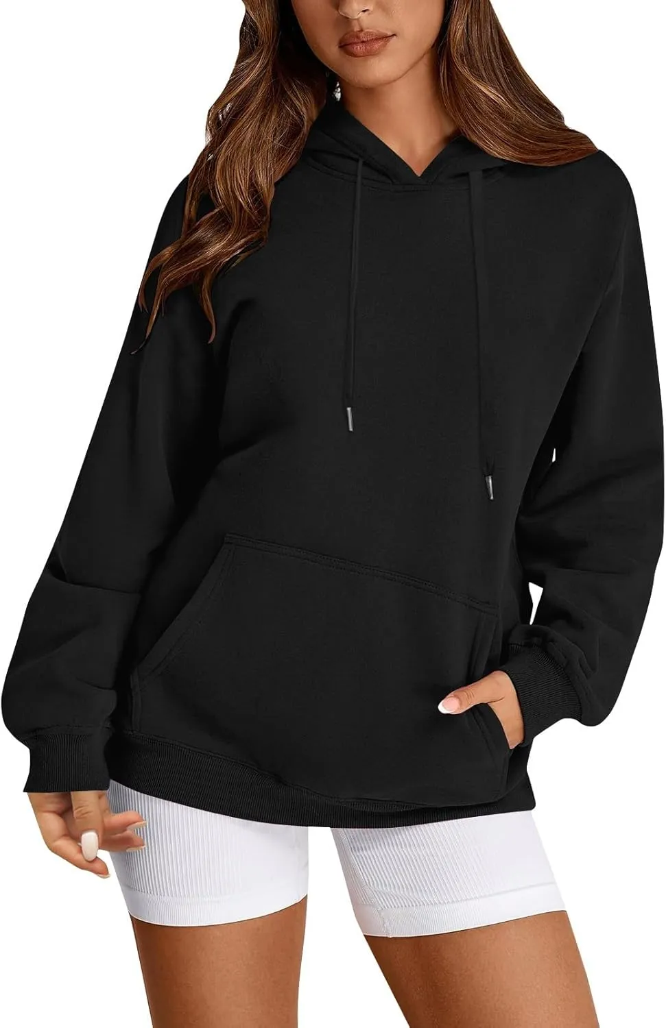 Womens Hoodie Pullover Trendy Oversized Hooded Seweatshirts with Pockets Comfy Soft Hoodies Y2k Clothes Outfits