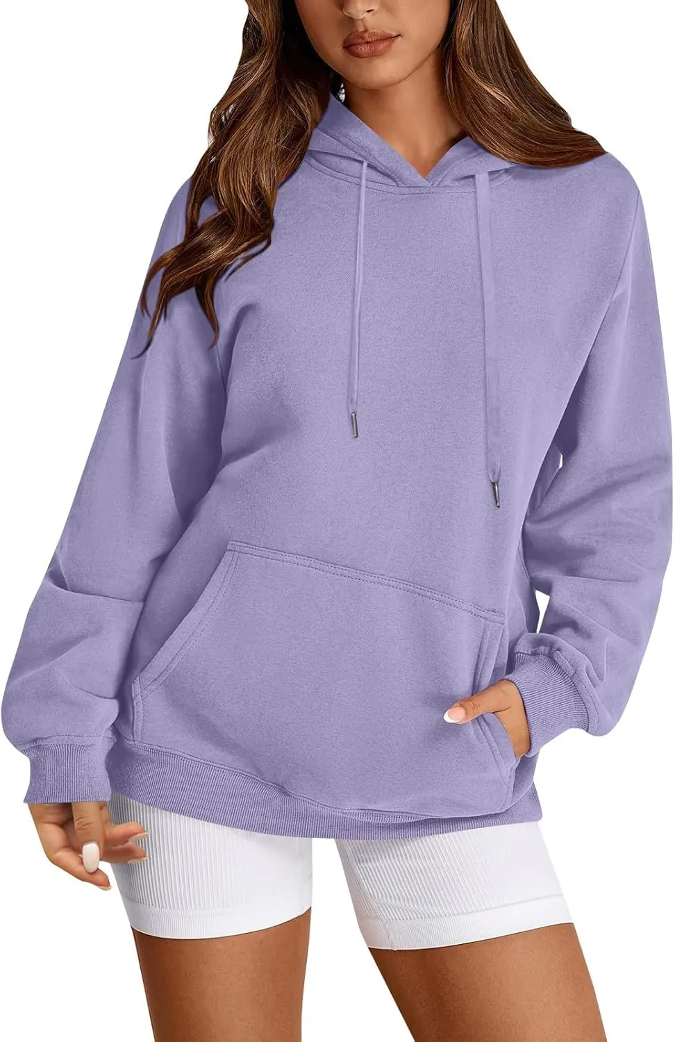 Womens Hoodie Pullover Trendy Oversized Hooded Seweatshirts with Pockets Comfy Soft Hoodies Y2k Clothes Outfits