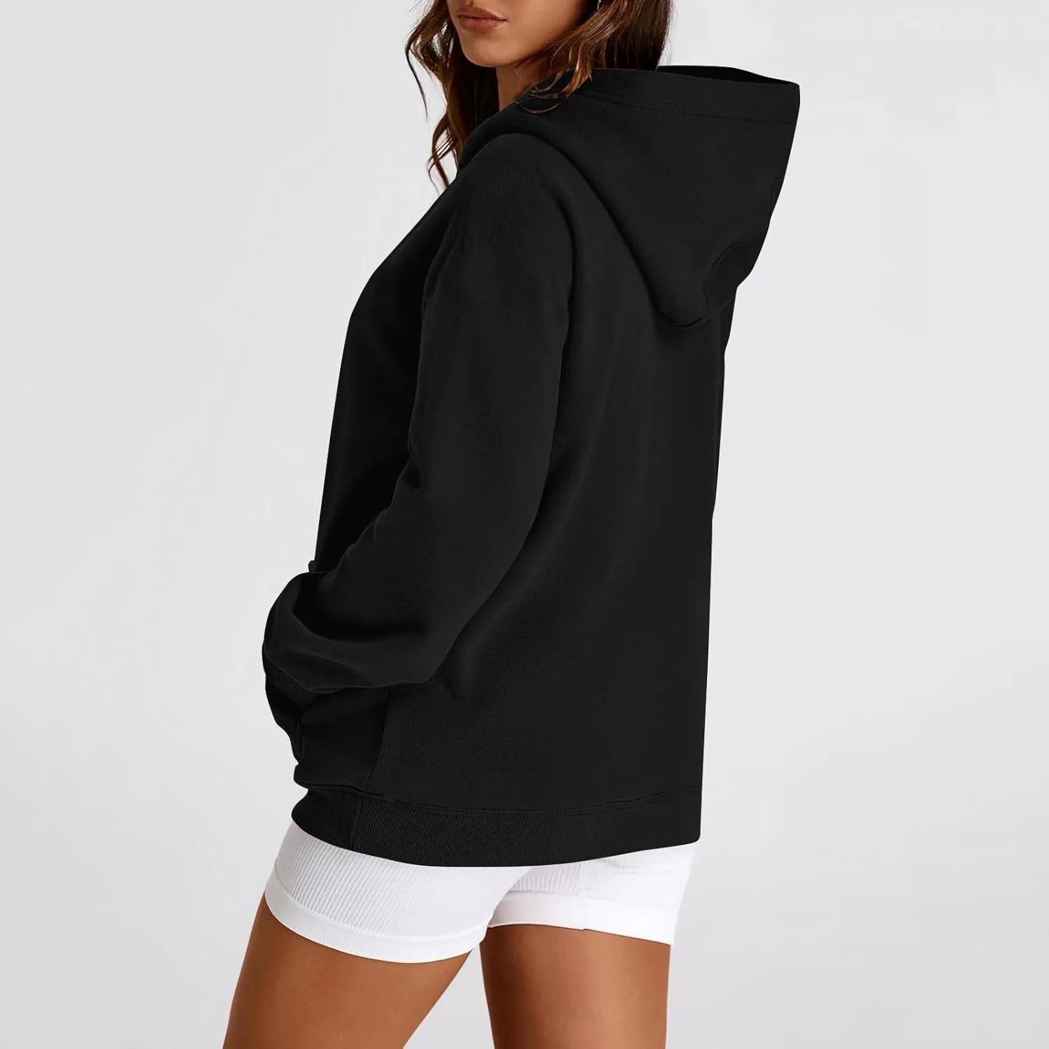 Womens Hoodie Pullover Trendy Oversized Hooded Seweatshirts with Pockets Comfy Soft Hoodies Y2k Clothes Outfits