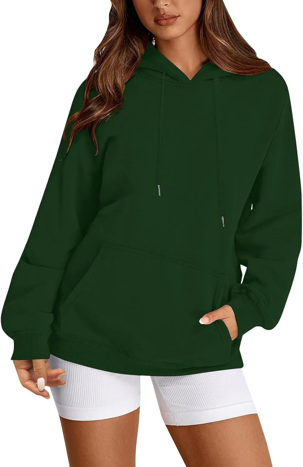 Womens Hoodie Pullover Trendy Oversized Hooded Seweatshirts with Pockets Comfy Soft Hoodies Y2k Clothes Outfits