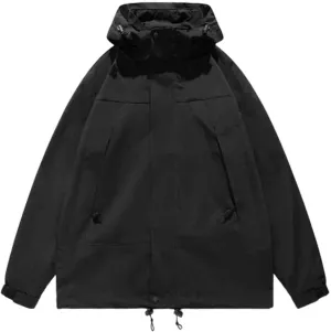 Womens Jackets Fall Color Block Long Sleeve Hooded Winter Coats Outdoor Hiking Clothes Outerwear with Pockets