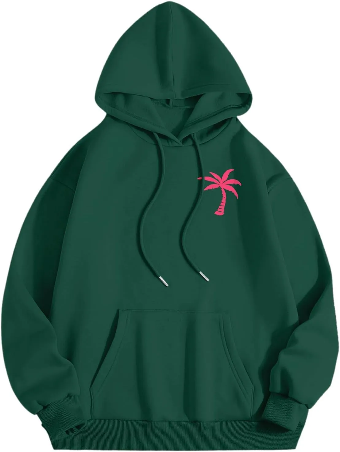 Womens Letter Print Hoodies Sweatshirt Graphic Casual Long Sleeve Drawstring Hooded Pullover Tops With Pocket 2025