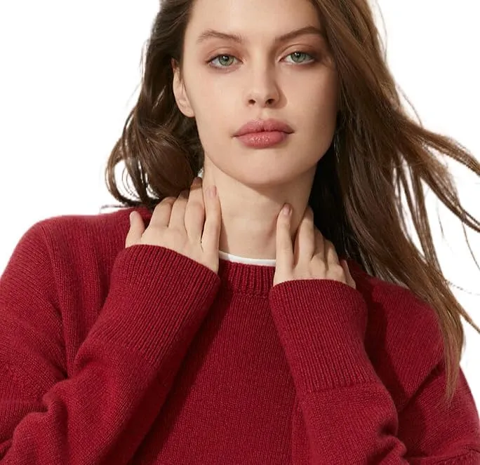 Women's Lightweight Soft Petite Crewneck Lightweight Solid Plain Sweaters Fall Winter Pullover Jumper Tops