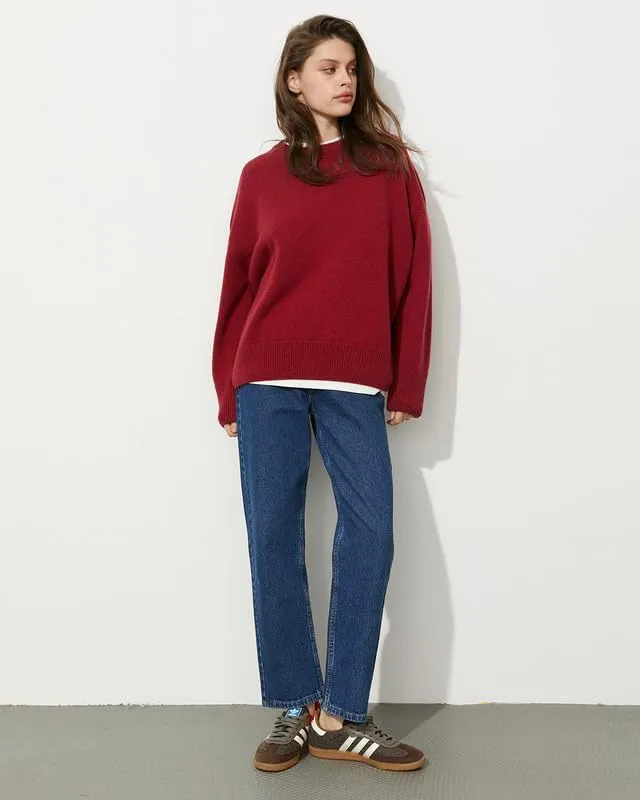 Women's Lightweight Soft Petite Crewneck Lightweight Solid Plain Sweaters Fall Winter Pullover Jumper Tops