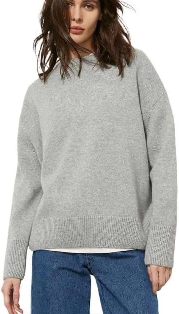 Women's Lightweight Soft Petite Crewneck Lightweight Solid Plain Sweaters Fall Winter Pullover Jumper Tops