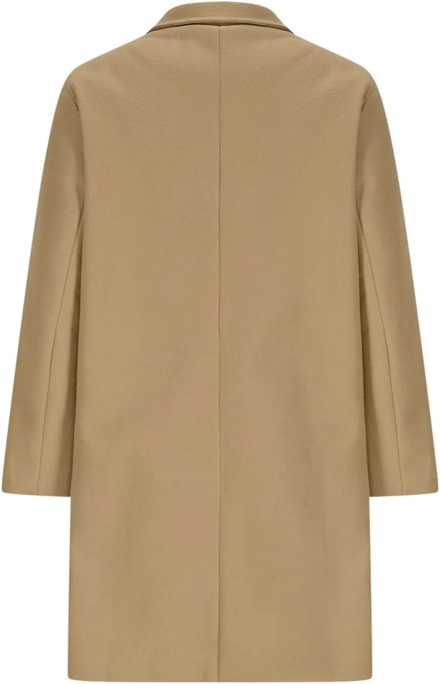 Womens Long Coat Classic Open Front Zip Up Casual Winter Wool Blend Over Pea Coats Long Jackets Fashion Trench Coats