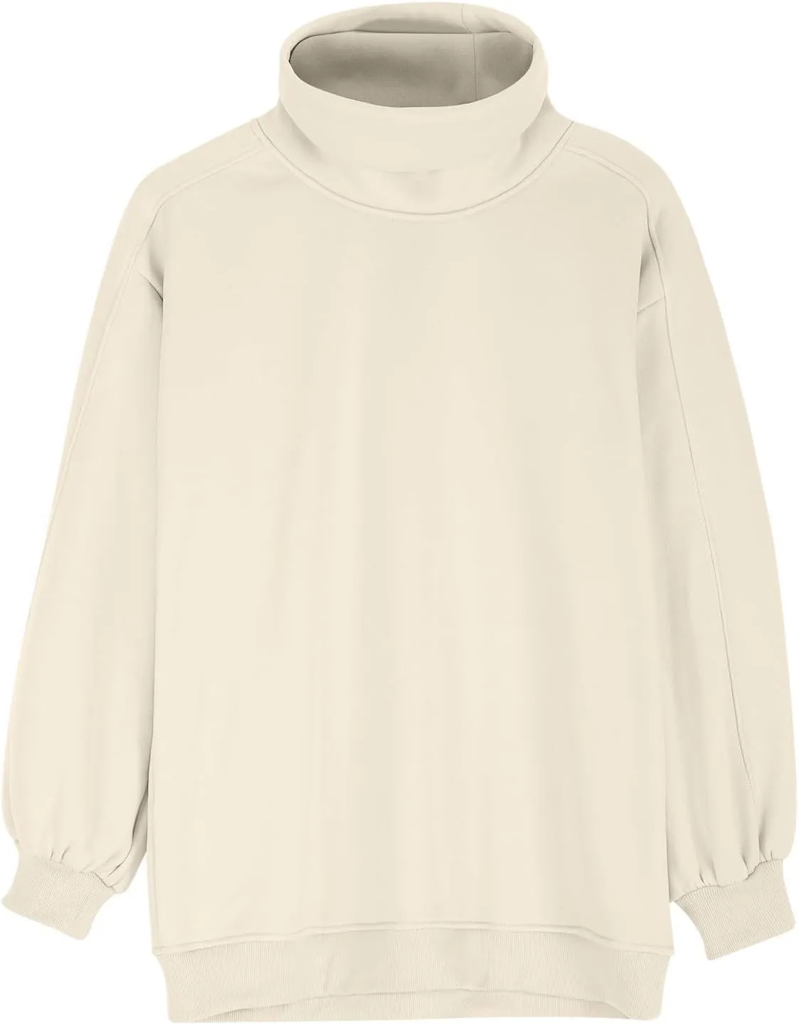 Women's Long Sleeve Cowl Neck Sweatshirt Oversized Pullover Casual Loose Sweatshirts Plus Size Soft Tunic Tops