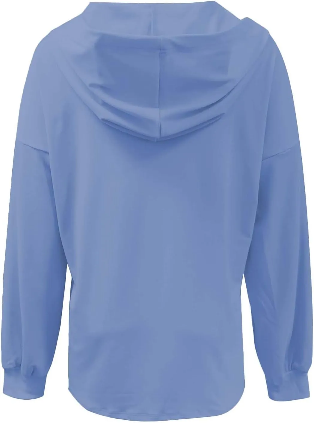 Women's Loose Hoodies Lightweight Drawtring Hooded Full Zip Up Long Sleeve Sweatshirts Fall Pullover Tops with Pockets