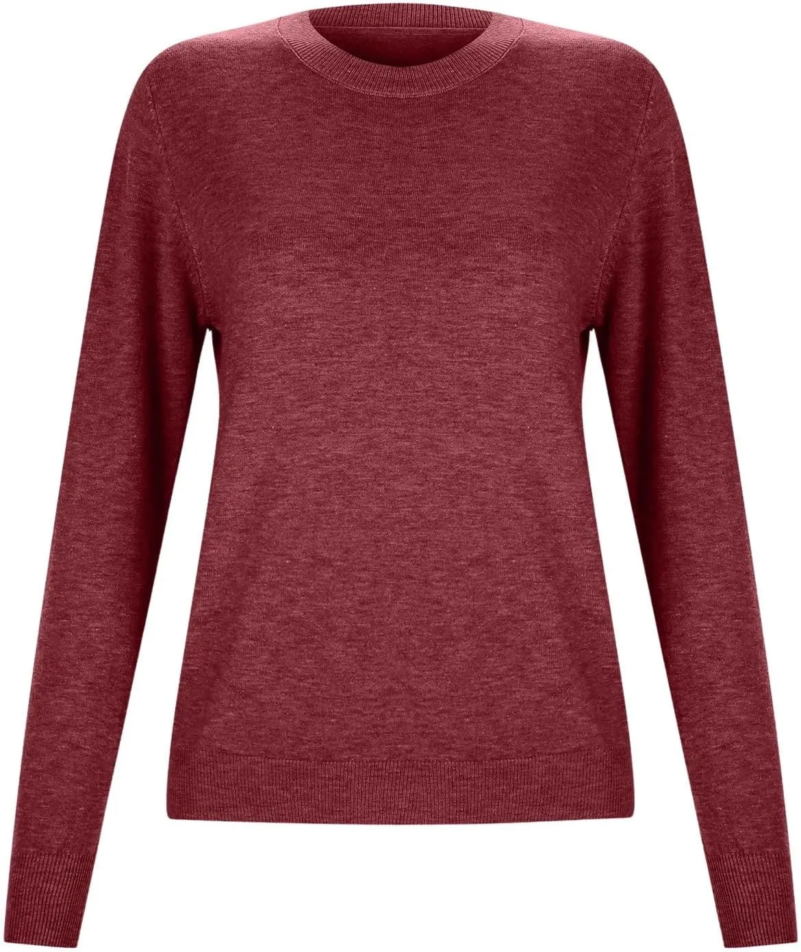 Women's Loose Pullover Sweaters 2024 Fall Winter Clothes Crew Neck Slouchy Long Sleeve Casual Knitted Tops