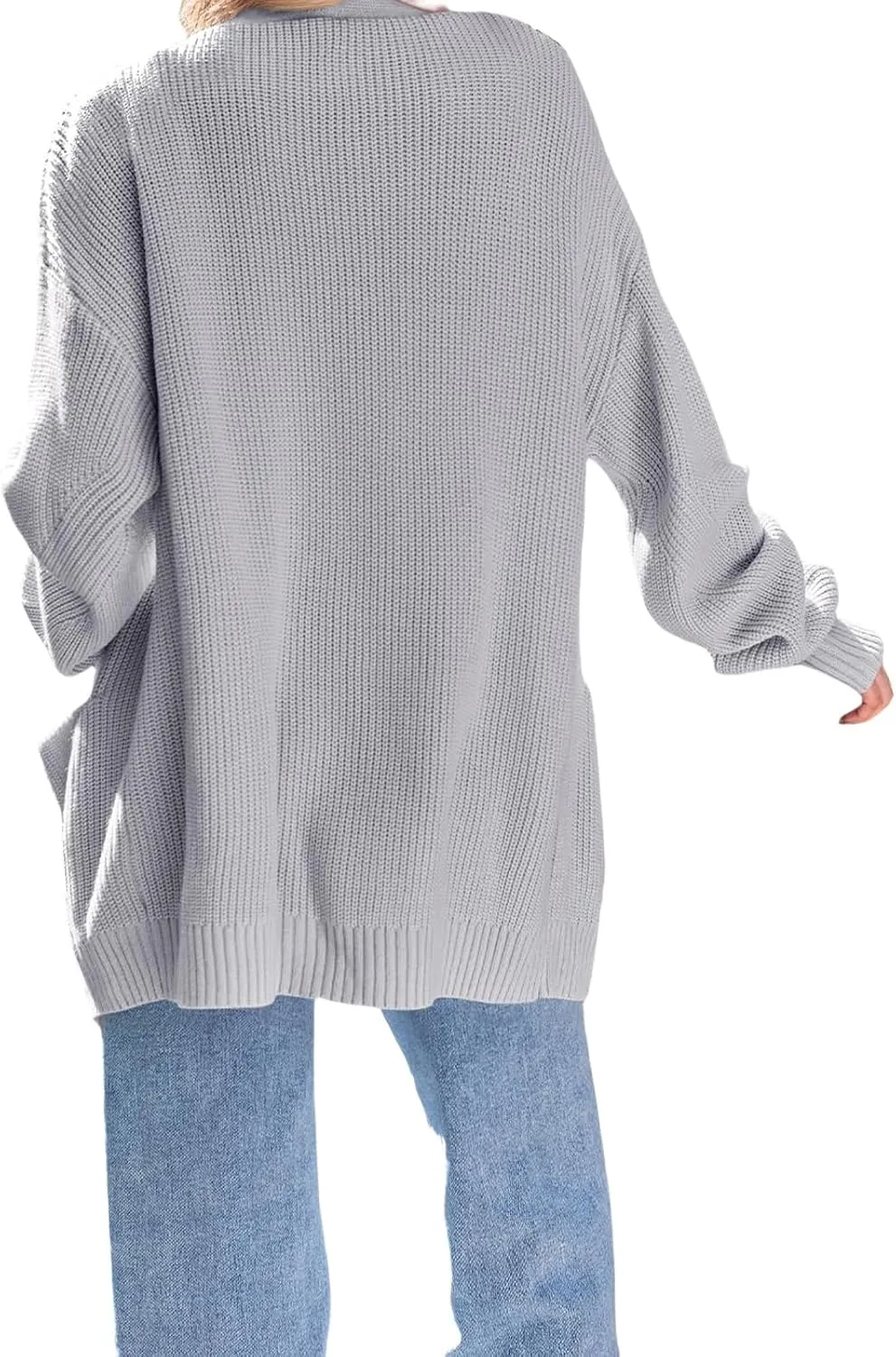 Womens Oversized Cardigans Casual Loose V Neck Cardigan Sweater Ribbed Knit Open Front Sweaters Warm Outfits