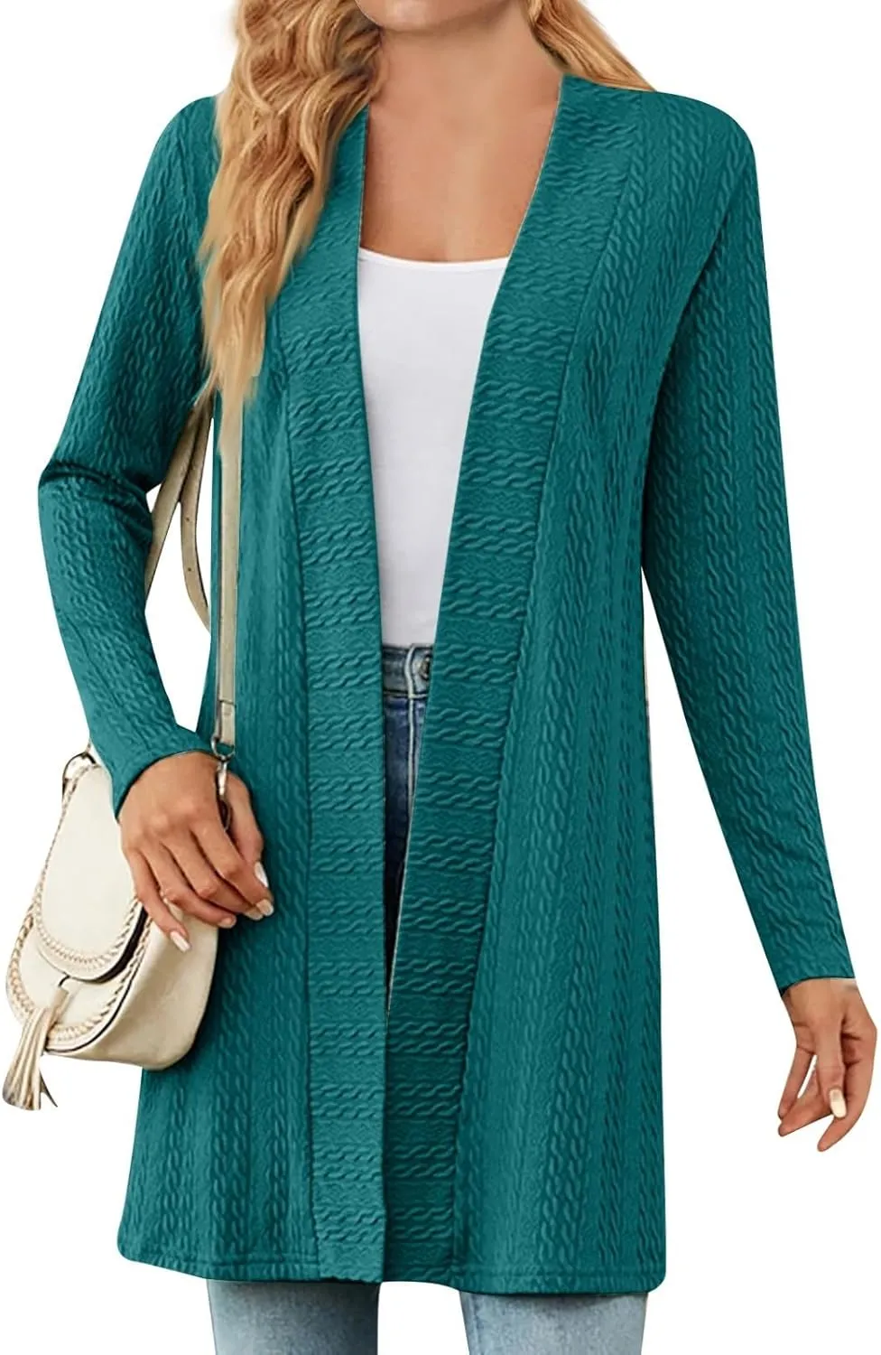 Womens Oversized Cardigans Knit Open Front Sweater Loose Outerwear Coats Fall Fashion 2024 Work Clothes for Women