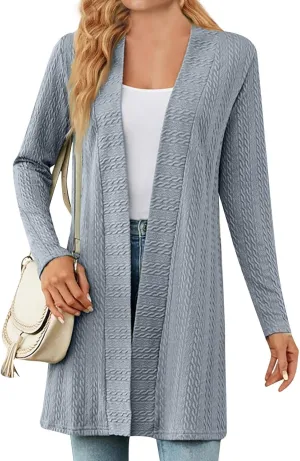 Womens Oversized Cardigans Knit Open Front Sweater Loose Outerwear Coats Fall Fashion 2024 Work Clothes for Women