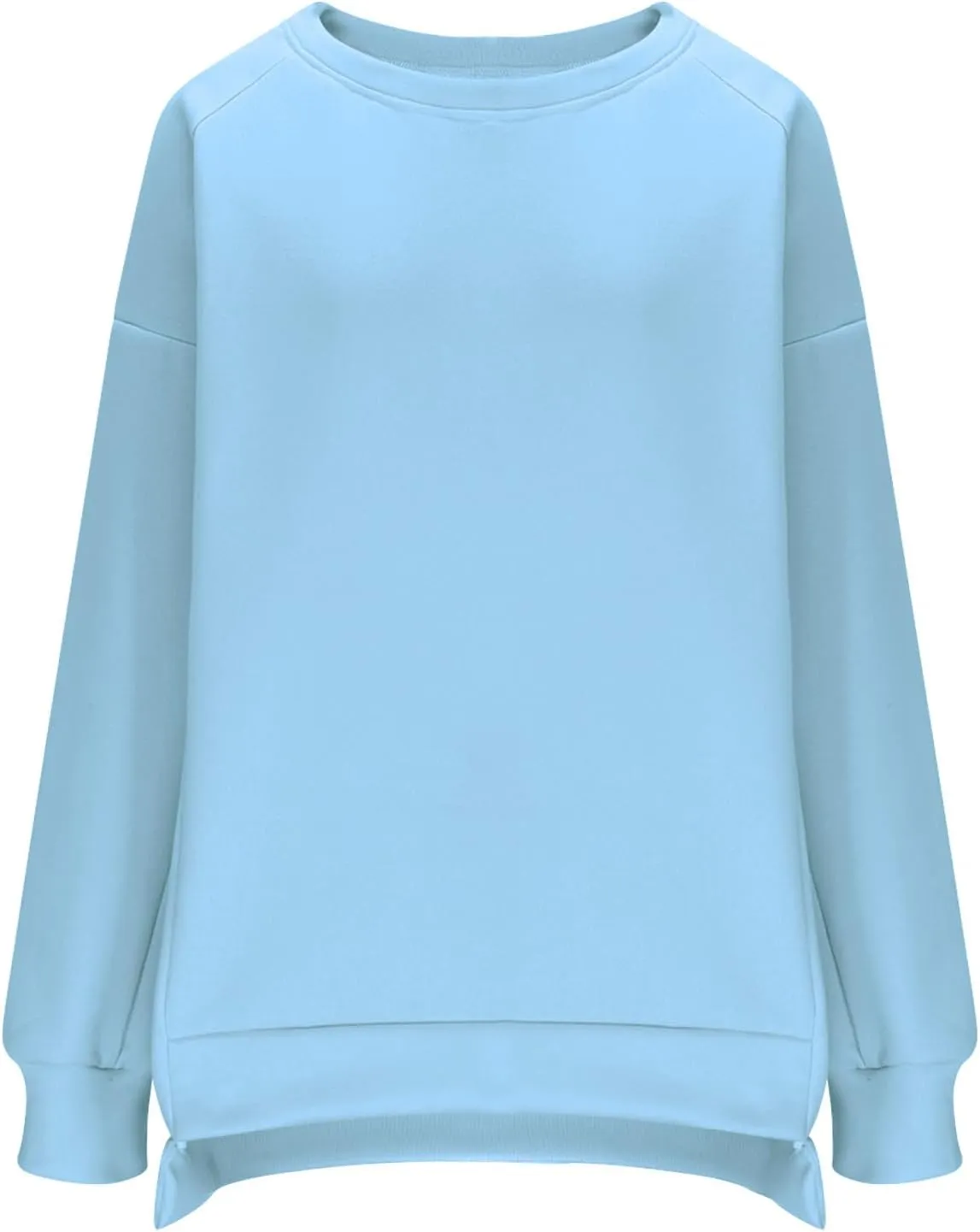 Womens Oversized Crewneck Sweatshirts Long Sleeve High Low Pullover Tops Fall Fashion Tops Winter Comfy Clothes 2024