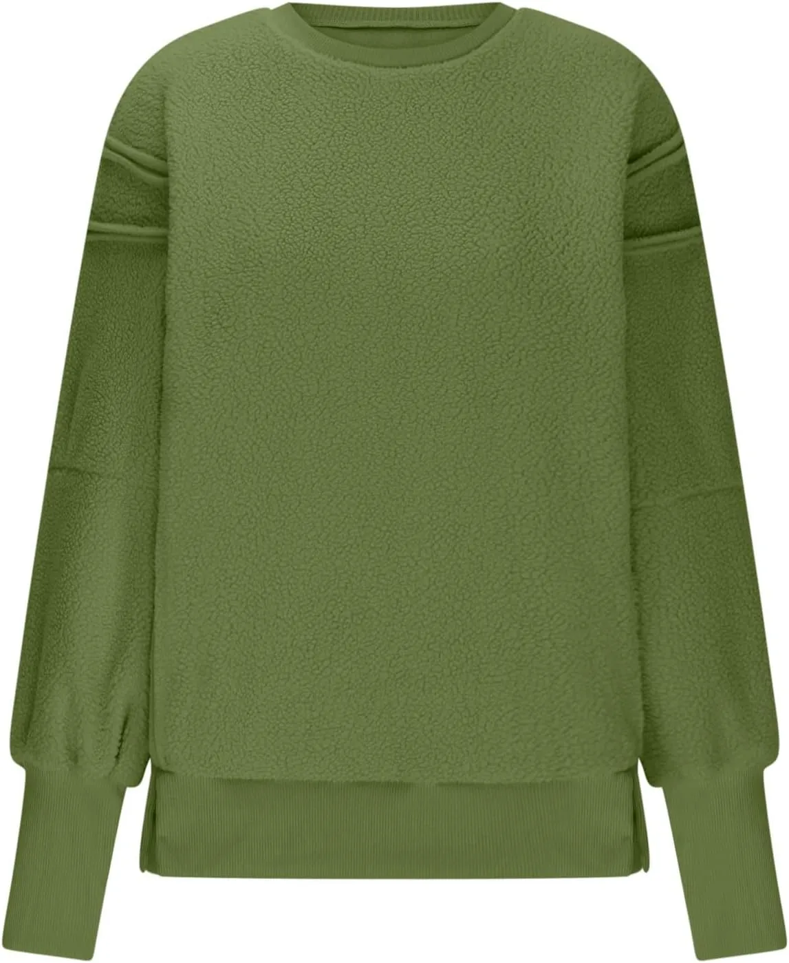 Women's Oversized Crewneck Sweatshirts Trendy Long Sleeve Fleece Pullover Fall Fashion Tops Comfort Winter Clothes