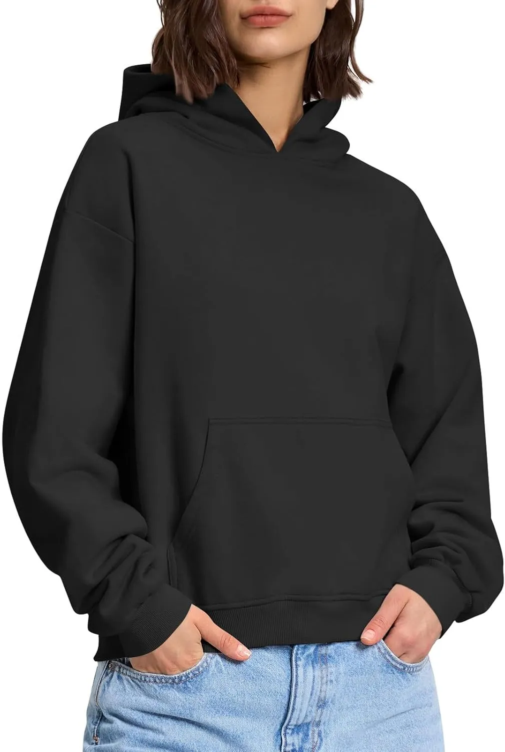 Womens Oversized Hoodies Lightweight Fleece Sweatshirts Long Sleeve Tops Pullover Fall Outfits Winter Clothes