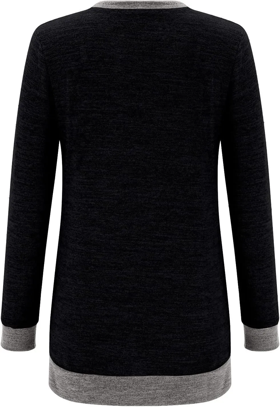 Women's Oversized Shirts Dressy Long Sleeve Crewneck Side Split Loose Casual Pullover Tops Fall Lightweight Tunics