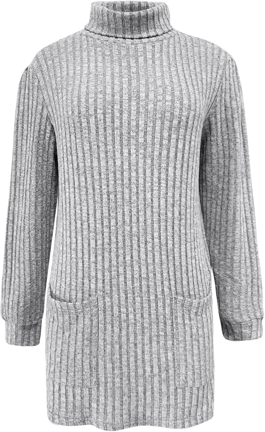Womens Oversized Turtleneck Sweaters Mock Neck Slim Fit Ribbed Knit Pullover Jumpers Tunic Sweaters for Leggings