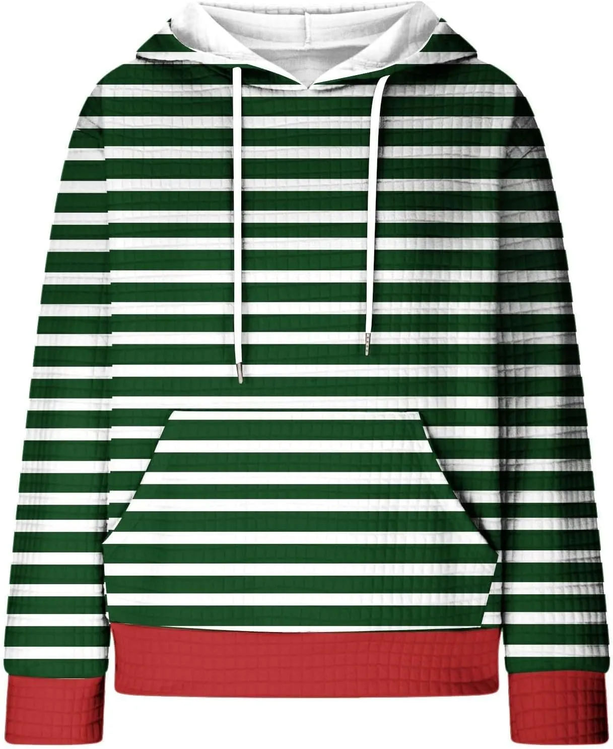 Womens Striped Hoodies Drawstring Fall Fashion Long Sleeve Sweatshirts Color Block Loose Pullover Tops with Pockets