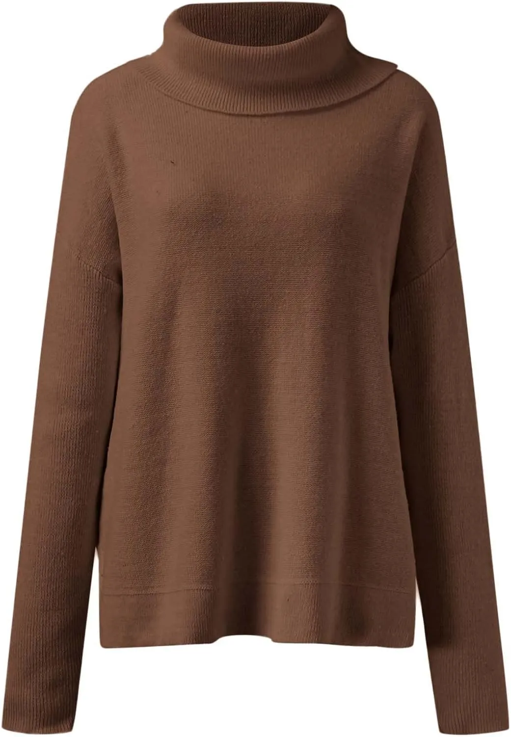 Women's Sweaters Turtleneck Batwing Sleeve Loose Oversized Sweaters Chunky Knitted Pullover Streetwear Western Adult