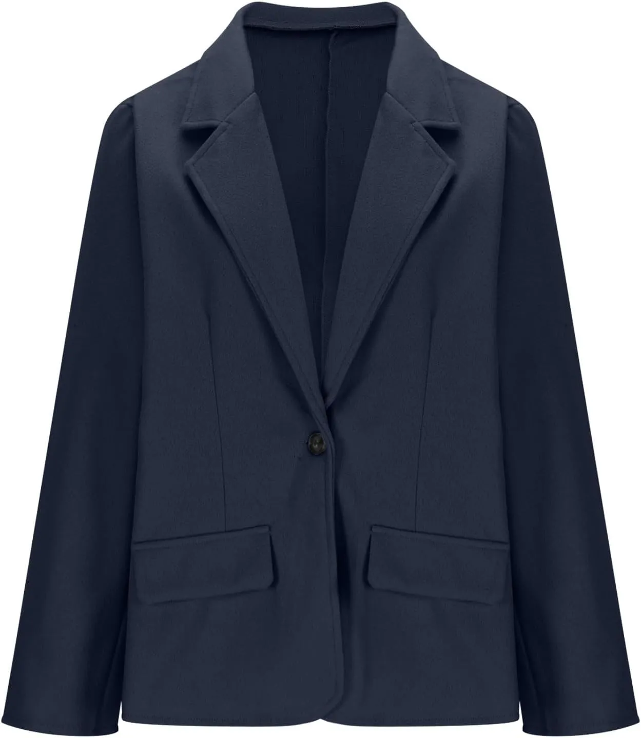 Womens Trench Coat Business Casual Blazers Notch Lapel Pea Coat Plus Size Wool Blend Coats Trendy Work Office Jackets