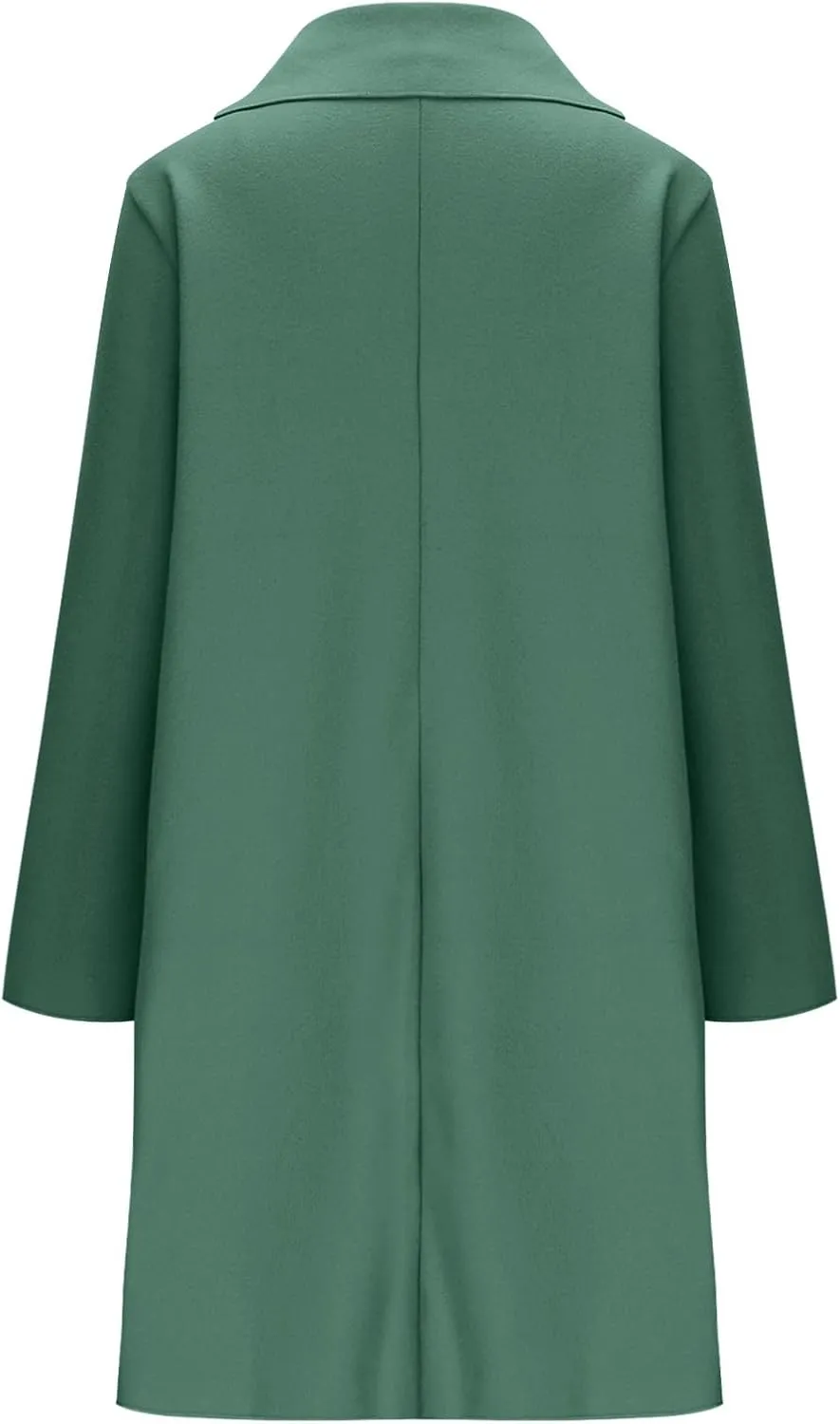 Women's Trench Coats Single Breasted Long Coat Notch Lapel Pea Coat Plus Size Wool Blend Coats Fall Winter Outfits