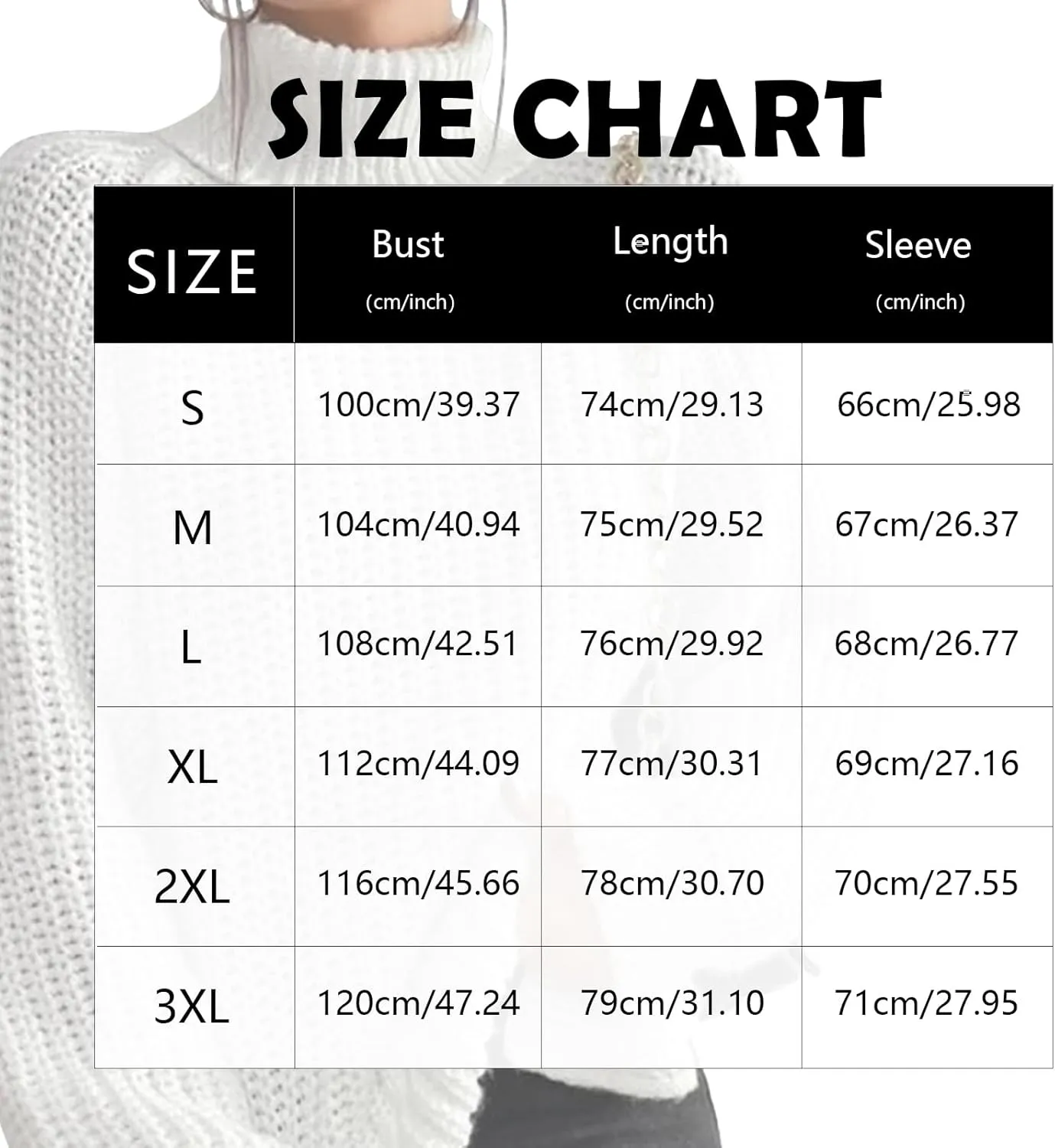 Women's Turtleneck Pullover Sweaters 2024 Oversized Long Sleeve High Neck Knitted Casual Fall Winter Tops Sweaters