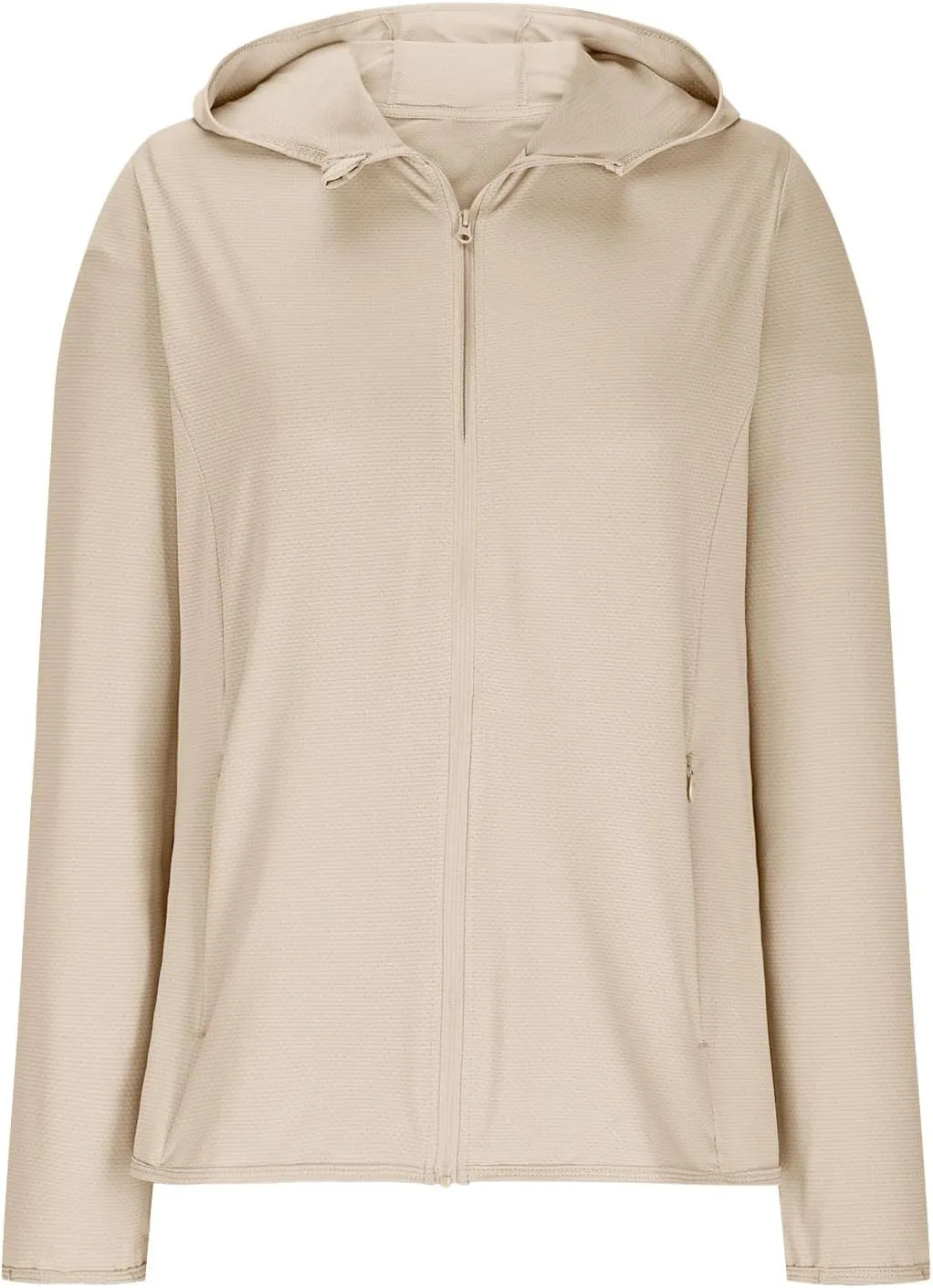 Women's UPF 50  Hooded Sun Shirt Lightweight Long Sleeve Sunscreen Hooded Jacket Summer Ultra Soft Full Zip Up Hoodie